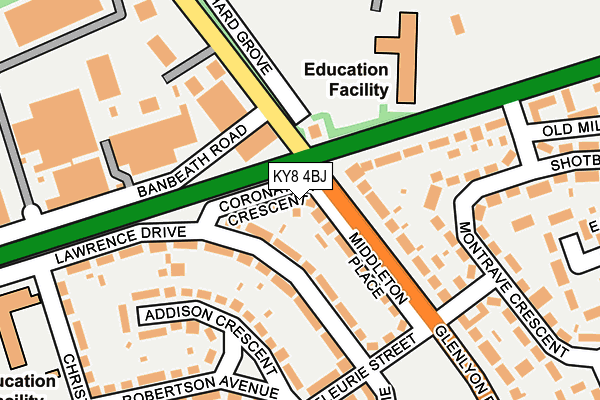 KY8 4BJ map - OS OpenMap – Local (Ordnance Survey)