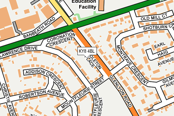 KY8 4BL map - OS OpenMap – Local (Ordnance Survey)