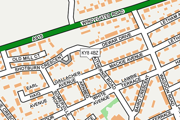 KY8 4BZ map - OS OpenMap – Local (Ordnance Survey)