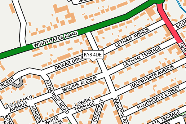 KY8 4DE map - OS OpenMap – Local (Ordnance Survey)