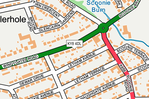 KY8 4DL map - OS OpenMap – Local (Ordnance Survey)