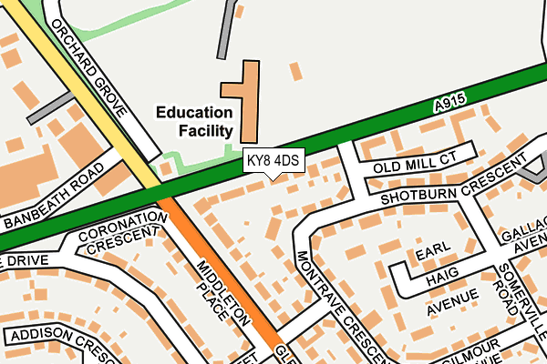 KY8 4DS map - OS OpenMap – Local (Ordnance Survey)