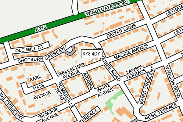 KY8 4DY map - OS OpenMap – Local (Ordnance Survey)