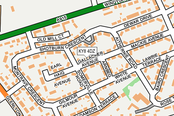 KY8 4DZ map - OS OpenMap – Local (Ordnance Survey)