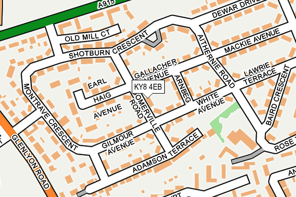 KY8 4EB map - OS OpenMap – Local (Ordnance Survey)