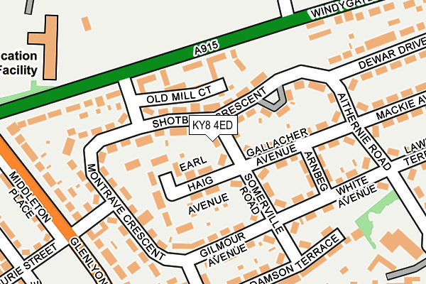 KY8 4ED map - OS OpenMap – Local (Ordnance Survey)