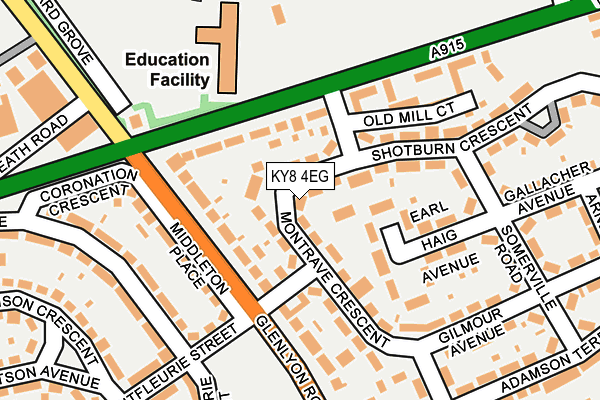 KY8 4EG map - OS OpenMap – Local (Ordnance Survey)