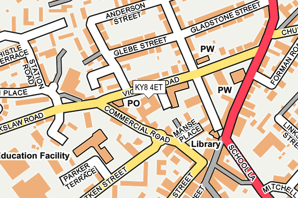 KY8 4ET map - OS OpenMap – Local (Ordnance Survey)