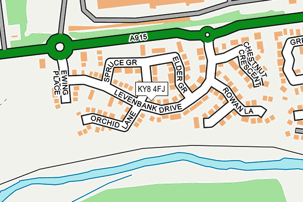 KY8 4FJ map - OS OpenMap – Local (Ordnance Survey)