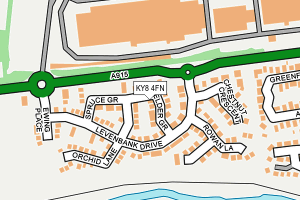 KY8 4FN map - OS OpenMap – Local (Ordnance Survey)