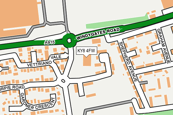 KY8 4FW map - OS OpenMap – Local (Ordnance Survey)