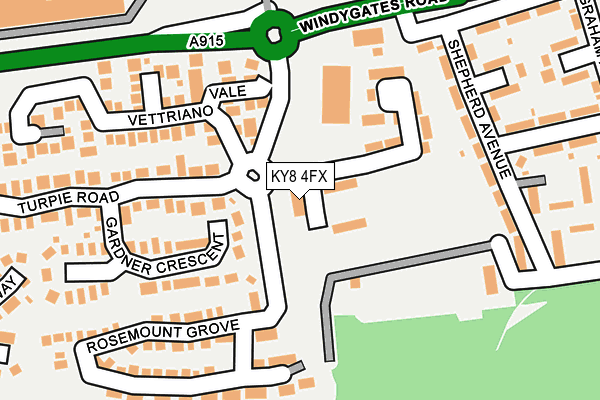 KY8 4FX map - OS OpenMap – Local (Ordnance Survey)