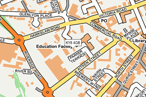 KY8 4GB map - OS OpenMap – Local (Ordnance Survey)