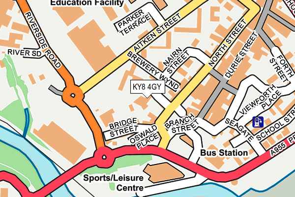 KY8 4GY map - OS OpenMap – Local (Ordnance Survey)