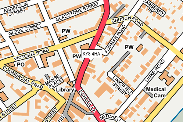 KY8 4HA map - OS OpenMap – Local (Ordnance Survey)