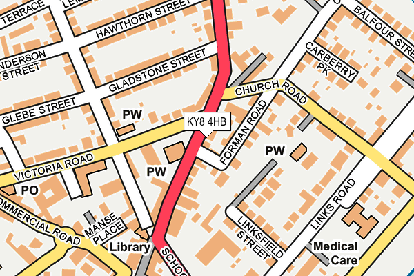 KY8 4HB map - OS OpenMap – Local (Ordnance Survey)