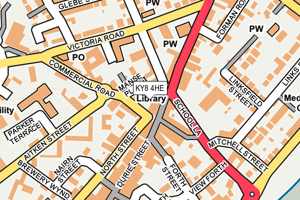 KY8 4HE map - OS OpenMap – Local (Ordnance Survey)