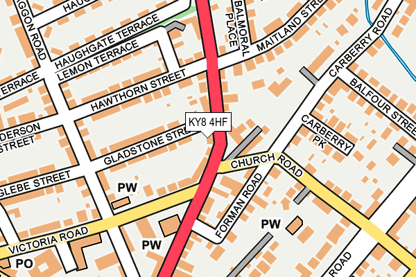KY8 4HF map - OS OpenMap – Local (Ordnance Survey)