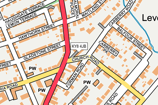 KY8 4JB map - OS OpenMap – Local (Ordnance Survey)