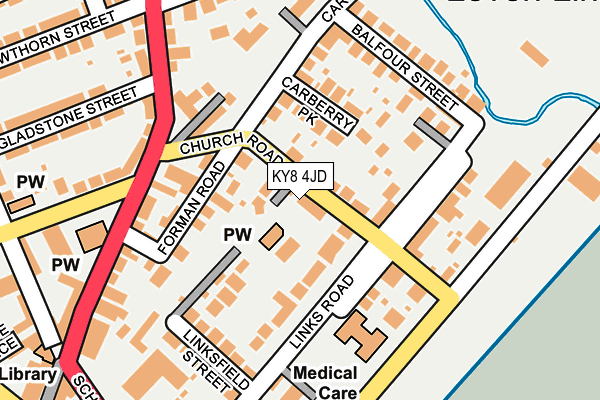 KY8 4JD map - OS OpenMap – Local (Ordnance Survey)