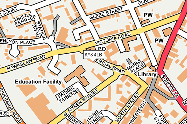 KY8 4LB map - OS OpenMap – Local (Ordnance Survey)