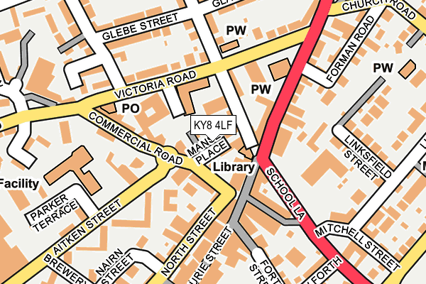 KY8 4LF map - OS OpenMap – Local (Ordnance Survey)