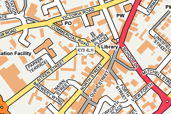 KY8 4LH map - OS OpenMap – Local (Ordnance Survey)