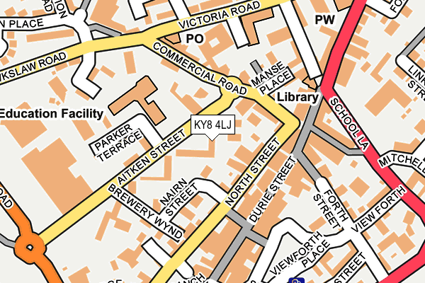 KY8 4LJ map - OS OpenMap – Local (Ordnance Survey)