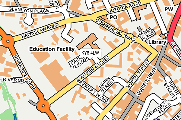 KY8 4LW map - OS OpenMap – Local (Ordnance Survey)
