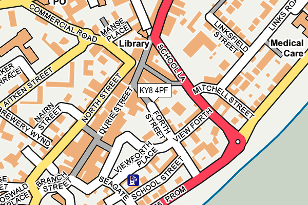 KY8 4PF map - OS OpenMap – Local (Ordnance Survey)