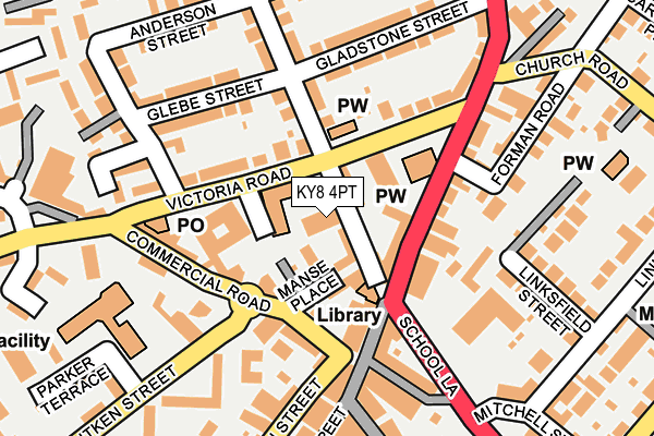 KY8 4PT map - OS OpenMap – Local (Ordnance Survey)