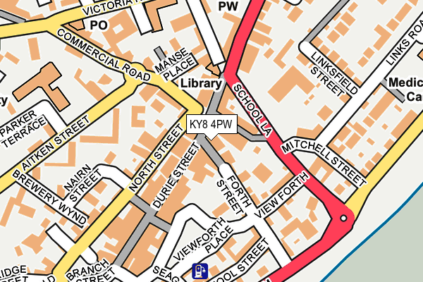 KY8 4PW map - OS OpenMap – Local (Ordnance Survey)