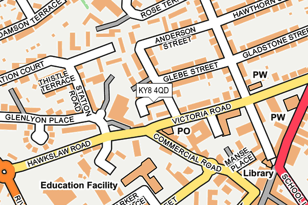 KY8 4QD map - OS OpenMap – Local (Ordnance Survey)