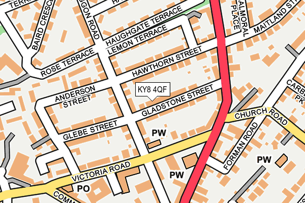 KY8 4QF map - OS OpenMap – Local (Ordnance Survey)