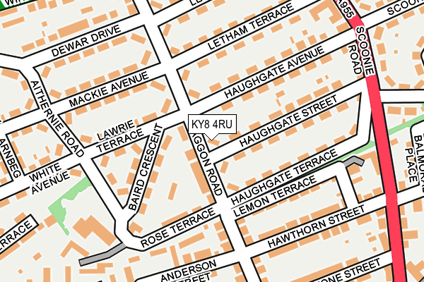 KY8 4RU map - OS OpenMap – Local (Ordnance Survey)
