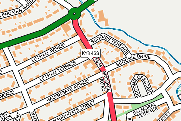 KY8 4SS map - OS OpenMap – Local (Ordnance Survey)