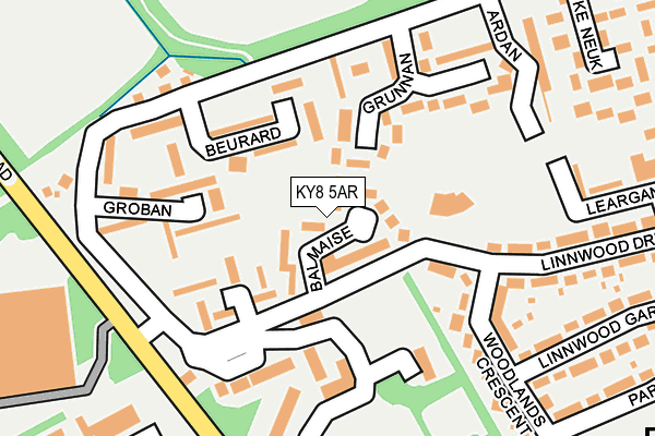 KY8 5AR map - OS OpenMap – Local (Ordnance Survey)