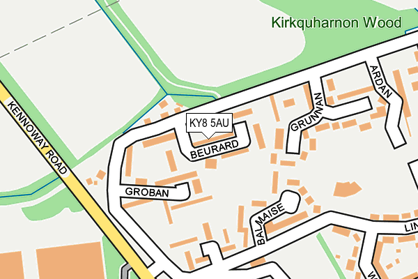 KY8 5AU map - OS OpenMap – Local (Ordnance Survey)