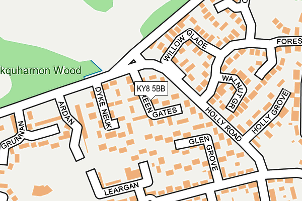 KY8 5BB map - OS OpenMap – Local (Ordnance Survey)