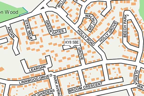 KY8 5BE map - OS OpenMap – Local (Ordnance Survey)