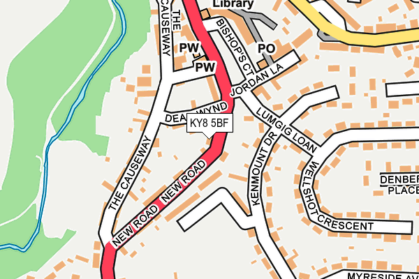 KY8 5BF map - OS OpenMap – Local (Ordnance Survey)