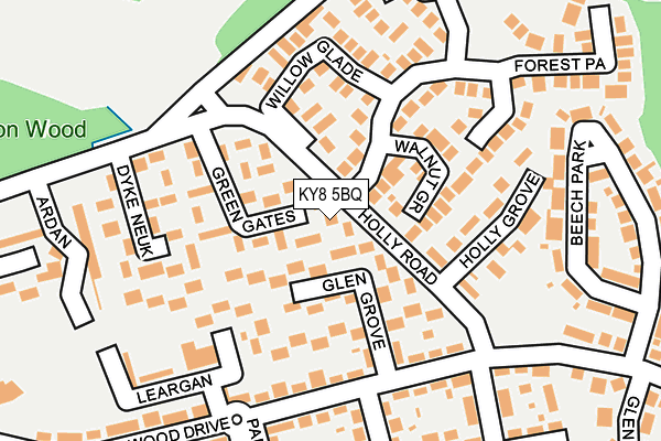 KY8 5BQ map - OS OpenMap – Local (Ordnance Survey)