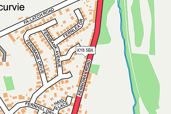 KY8 5BX map - OS OpenMap – Local (Ordnance Survey)