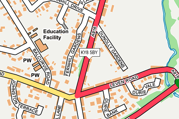 KY8 5BY map - OS OpenMap – Local (Ordnance Survey)