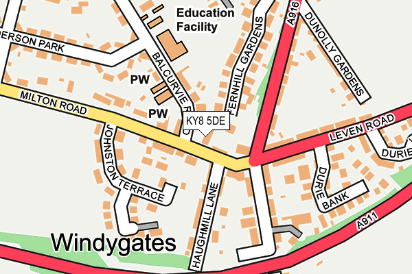 KY8 5DE map - OS OpenMap – Local (Ordnance Survey)