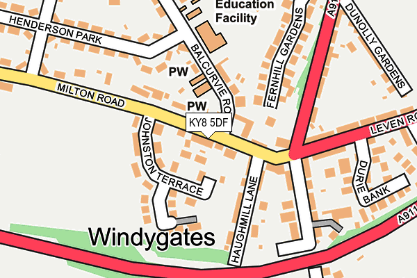 KY8 5DF map - OS OpenMap – Local (Ordnance Survey)