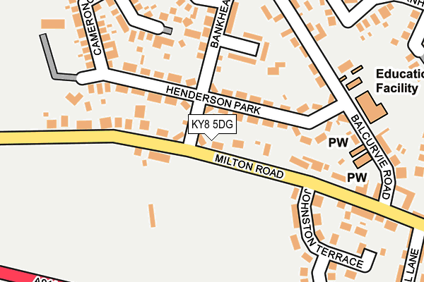 KY8 5DG map - OS OpenMap – Local (Ordnance Survey)