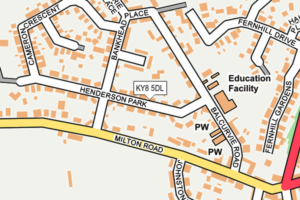 KY8 5DL map - OS OpenMap – Local (Ordnance Survey)