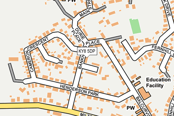KY8 5DP map - OS OpenMap – Local (Ordnance Survey)