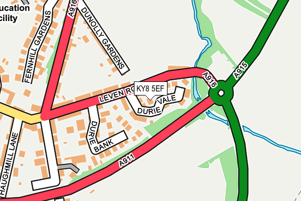 KY8 5EF map - OS OpenMap – Local (Ordnance Survey)